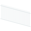 ProtectorAl 1201 - 2400 x 1200mm Pearl White Raked Up to 15º Picket Top Pool Fence Panel