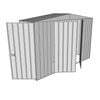 Build-a-Shed 3.0 x 0.8 x 2.3m Gable Single Hinged Side Door Shed - Zinc
