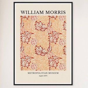 Galrie William Morris Apple Print from Metropolitan Museum (1877) - Elegant Wall Art, Black Frame, 70 x 100cm (28 x 40inch)