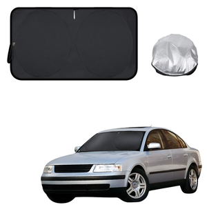 Front Windscreen Sun Shade for VolksWagen Passat 1995 - 2005 (B5) - Standard 150 x 85 cm - Black