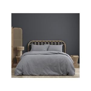 Ardor Boudoir King Bed Earth Double Gauze Quilt Cover Set Grey