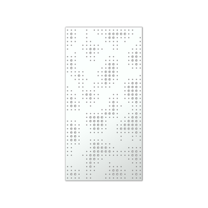 Walpix 1775 x 875 x 2.0mm Perforated Aluminium Decorative Screen Folded Profile After Rain - White Satin