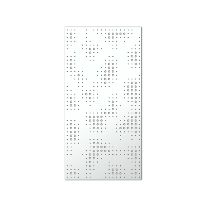 Walpix 1775 x 875 x 2.0mm Perforated Aluminium Decorative Screen Folded Profile After Rain - White Satin