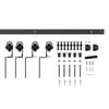 Rolltrak 2000 x 40 x 6mm Bypass Barn Door Track Side Mount Matte Black