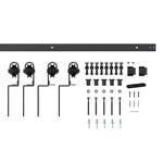 Rolltrak 2000 x 40 x 6mm Bypass Barn Door Track Side Mount Matte Black