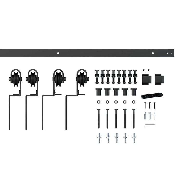 Rolltrak 2000 x 40 x 6mm Bypass Barn Door Track Side Mount Matte Black