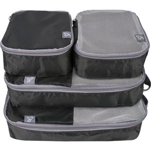 Travelon Set of 4 Packing Cubes in Black