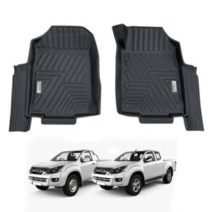 AUSGO Car Floor Mats for ISUZU D-MAX DMAX Single / Extra Cab 2012-2020 All-Weather Floor Liners
