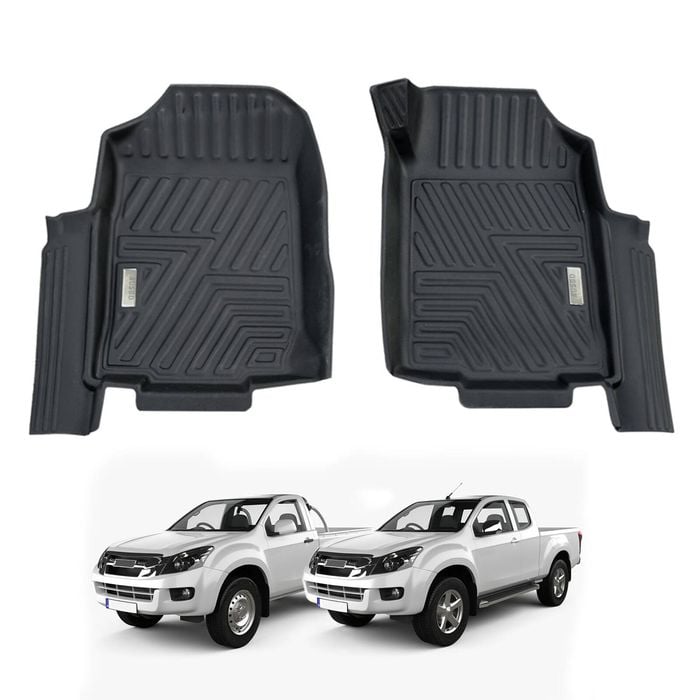 AUSGO Car Floor Mats for ISUZU D-MAX DMAX Single / Extra Cab 2012-2020 All-Weather Floor Liners