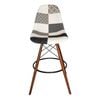Sk Designer Living | Replica Eames Dsw Stool | Fabric & Walnut - Multicoloured V3