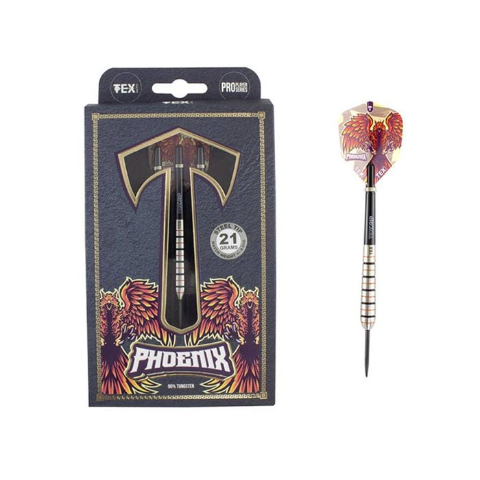 TEX 21g Phoenix 90% Tungsten Darts Barrel Shaft TEX Grip