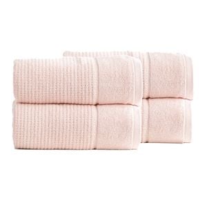4pk Renee Taylor Cambridge 650gsm Textured 80x160cm Bath Sheet - Primrose