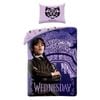 Wednesday Nevermore Academy Cotton Quilt Cover Set - Single Bed Size