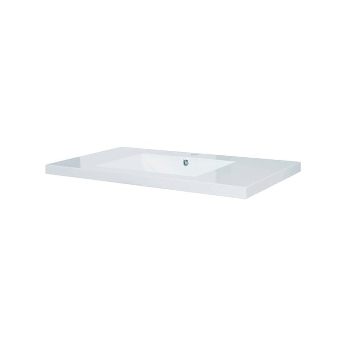 Estilo 900mm White 1 Tap Hole Polymarble Vanity Top