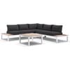 Nova Package A In White Aluminium Outdoor Modular Corner Lounge - White with Olefin Grey