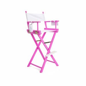 La Bella Pink Folding Tall Chair DARK HUMOR Movie Director 76cm