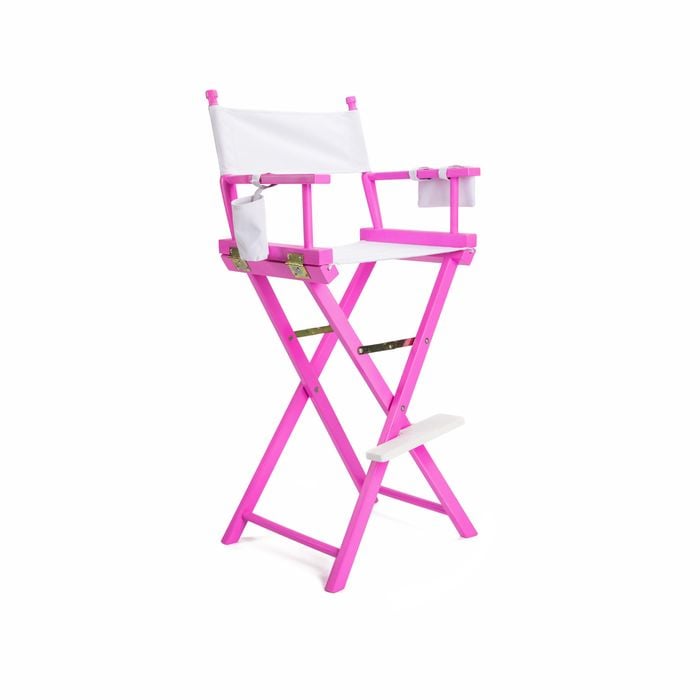 La Bella Pink Folding Tall Chair DARK HUMOR Movie Director 76cm