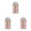 3PK Splosh Picnic Spring Floral Wine Cooler Insulated Bag 23x37cm