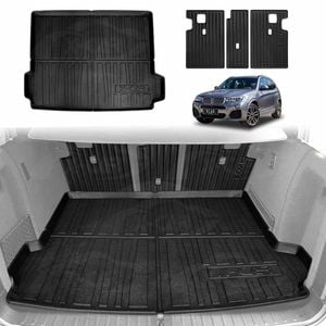 Boot Liner Kick Mats Set for BMW X3 2011-2017 F25 Series All Weather Heavy Duty Cargo Car Trunk Back Seat Protector
