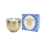 Iron/Wax 11.5cm Scented Tealight Candle Turtle French Pear - Gold