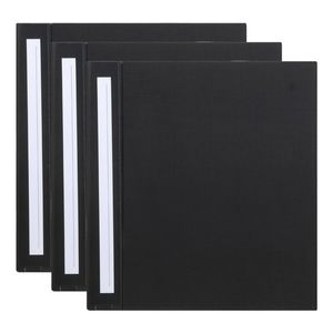 3x Marbig Deluxe Pe 38mm 2d-ring Binder A4 File Organiser Document Holder Black