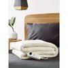 Linen House Plush Electric Polyester Heated Throw 120x160cm - Cream