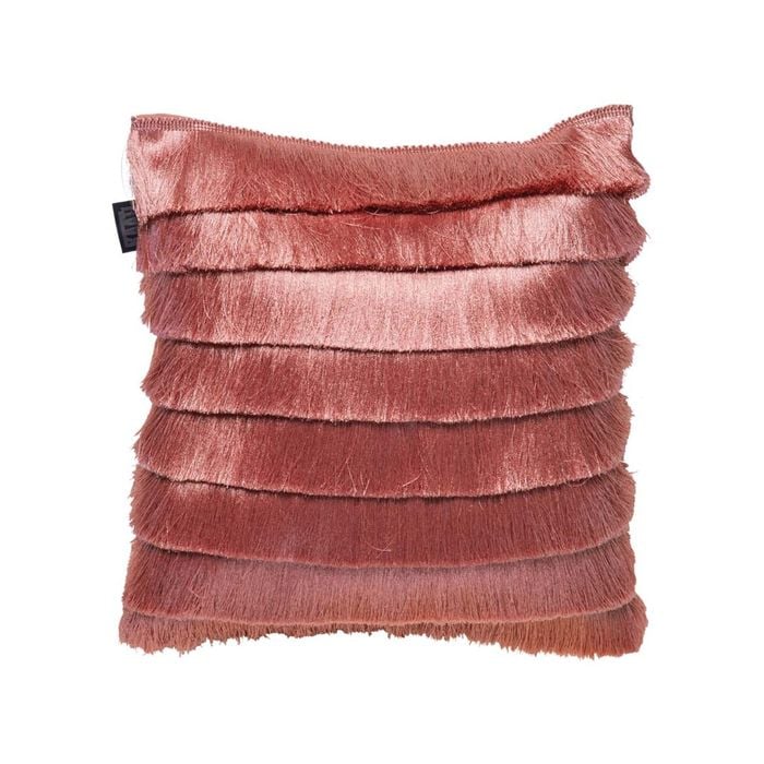 Bedding House 40cm x 40 cm Coral Fringy Filled Cushion 40cm x 40cm
