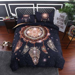 3D Dark Dreamcatcher Feather  Quilt Cover Set Bedding Set Pillowcases