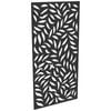 ProtectorAl 300-1200w x 1201-2400h Dark Charcoal/Gloss White Large Leaf Unframed Composite Deco Panel