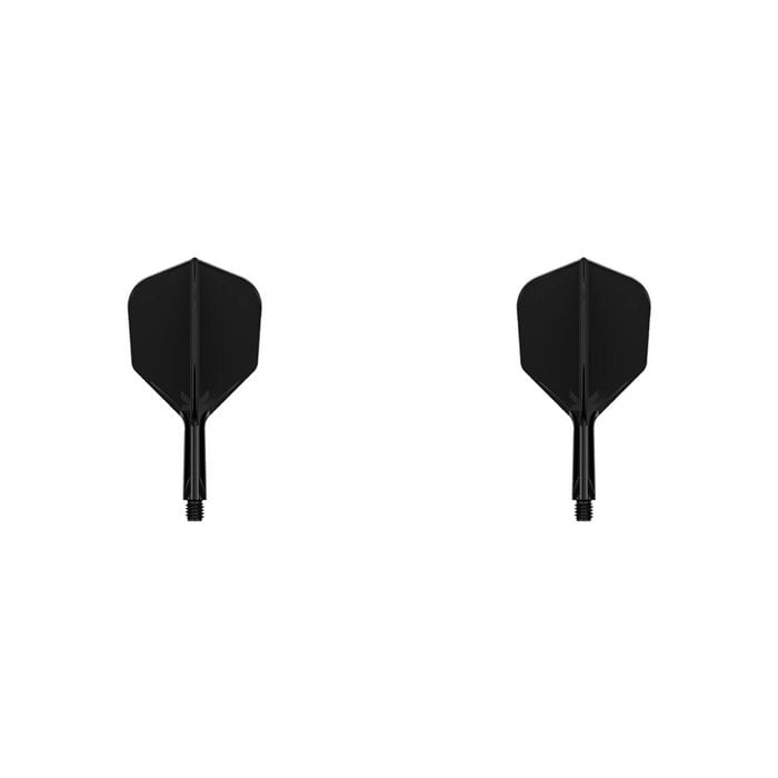 2x Target K-Flex Moulded Flight & Shaft No.6 Medium - Black