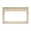 Dreamo Travertine-look Console Table With Ripple Drawer