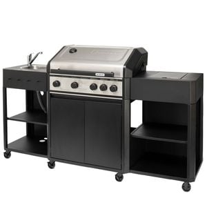 Jumbuck WELS 5 Star, 6L/Min Horizon 4 Burner Gas Trolley BBQ Kitchen