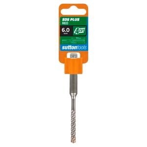 Sutton Tools 6.0 x 110mm 4 Cut SDS Plus Masonry Drill Bit