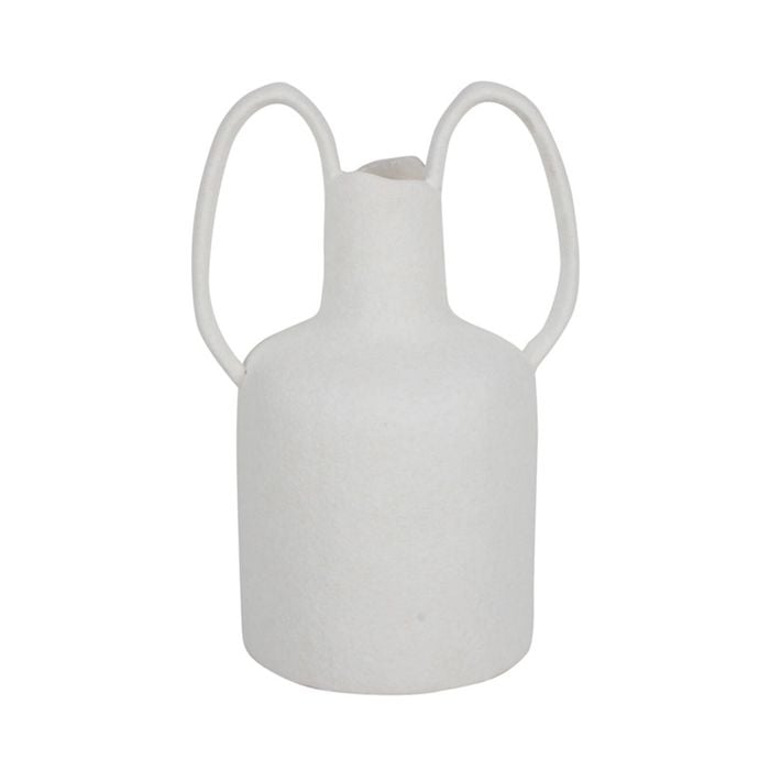 Maine & Crawford Scorpio 25x16cm Dolomite Vase w/ Large Handle - White
