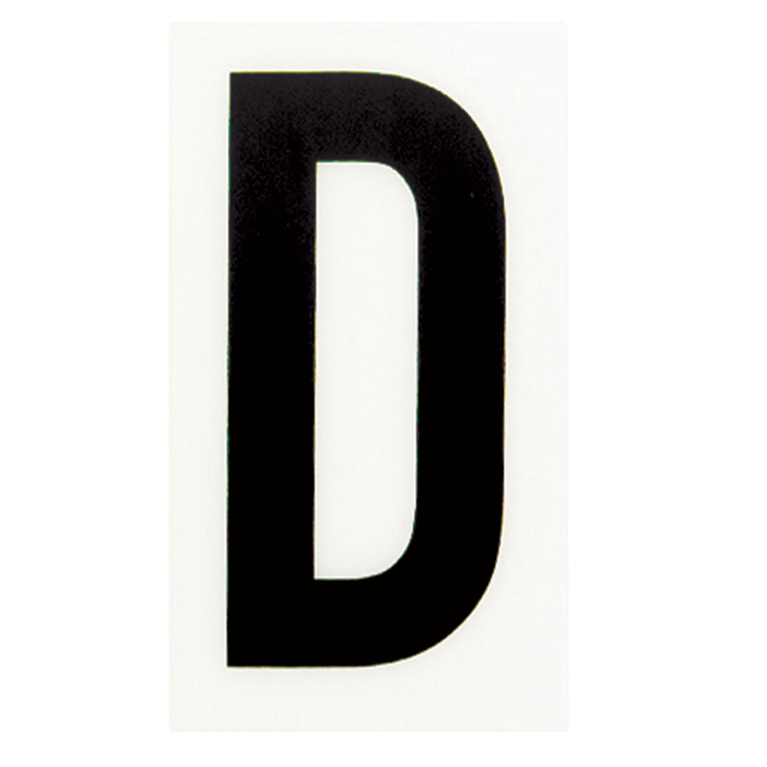 Sandleford 60 x 35mm D Black and White Self Adhesive Letter