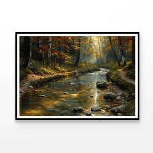View of autumn in The Forest  Print 100% Australian Made 120x90cm  (Poster)