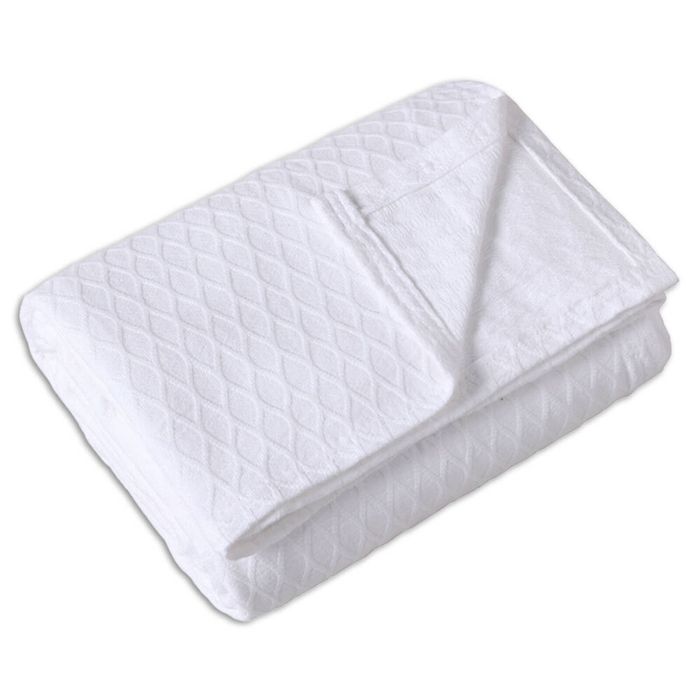 Onkaparinga Heirloom Size Queen/King Bed 230x250cm Bamboo Cotton Blanket White