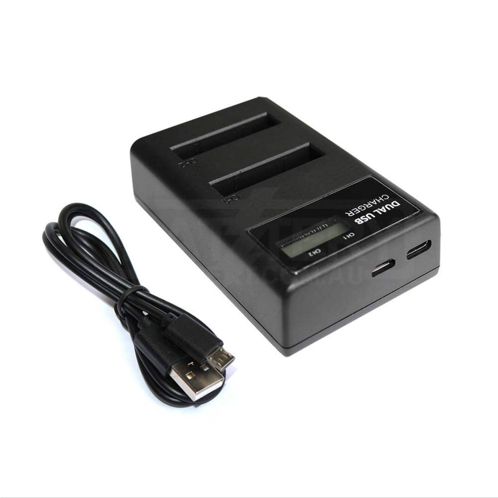 USB Battery Dual Charger for Canon NB-6L PowerShot SX280 HS