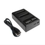 USB Battery Dual Charger for Canon NB-6L PowerShot SX280 HS Digital IXUS 105 NB-6LH Camera