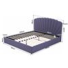 Artiss King Bed Frame with Lift Up Storage and USB Ports Grey