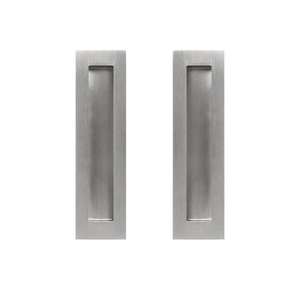 Delf 200mm Stainless Steel Square Flush Pull - 2 Pack
