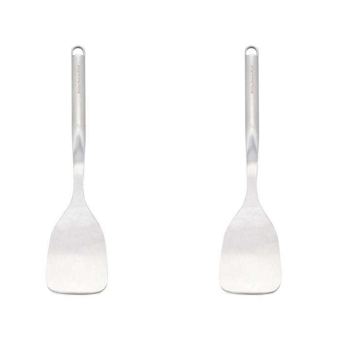 2PK KitchenAid Stainless Steel Solid Turner 35cm - Silver