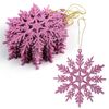 Catzon 12Pcs Christmas Snowflake Hanging Decor for Xmas Trees-LightPurple