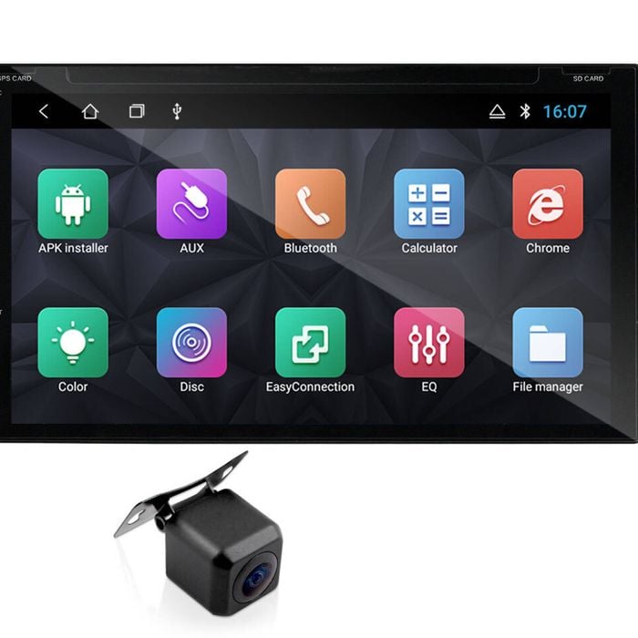 Elinz 7" In Dash Double DIN Octa Core Android 10 Head Unit Car DVD Player GPS WiFi Reverse Camera Stereo