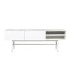 HomeStar Scarlett Faux Marble Look TV Stand Entertainment Unit 160cm - White