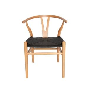 Sk Designer Living | Replica Hans Wegner Wishbone Chair - Natural & Black
