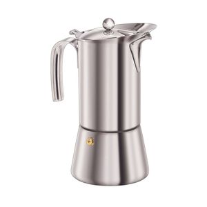 Euroline 6 Espresso Cup 360ml Stainless Steel Coffee Maker - Silver