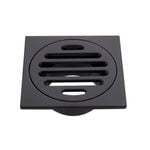 Kinetic 80mm-50mm Matte Black Square Floor Grate