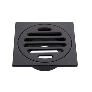 Kinetic 80mm-50mm Matte Black Square Floor Grate