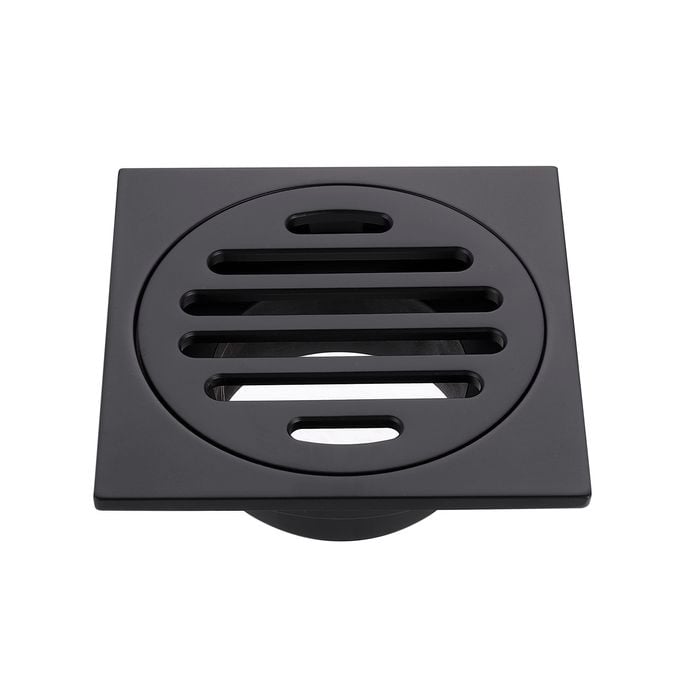 Kinetic 80mm-50mm Matte Black Square Floor Grate